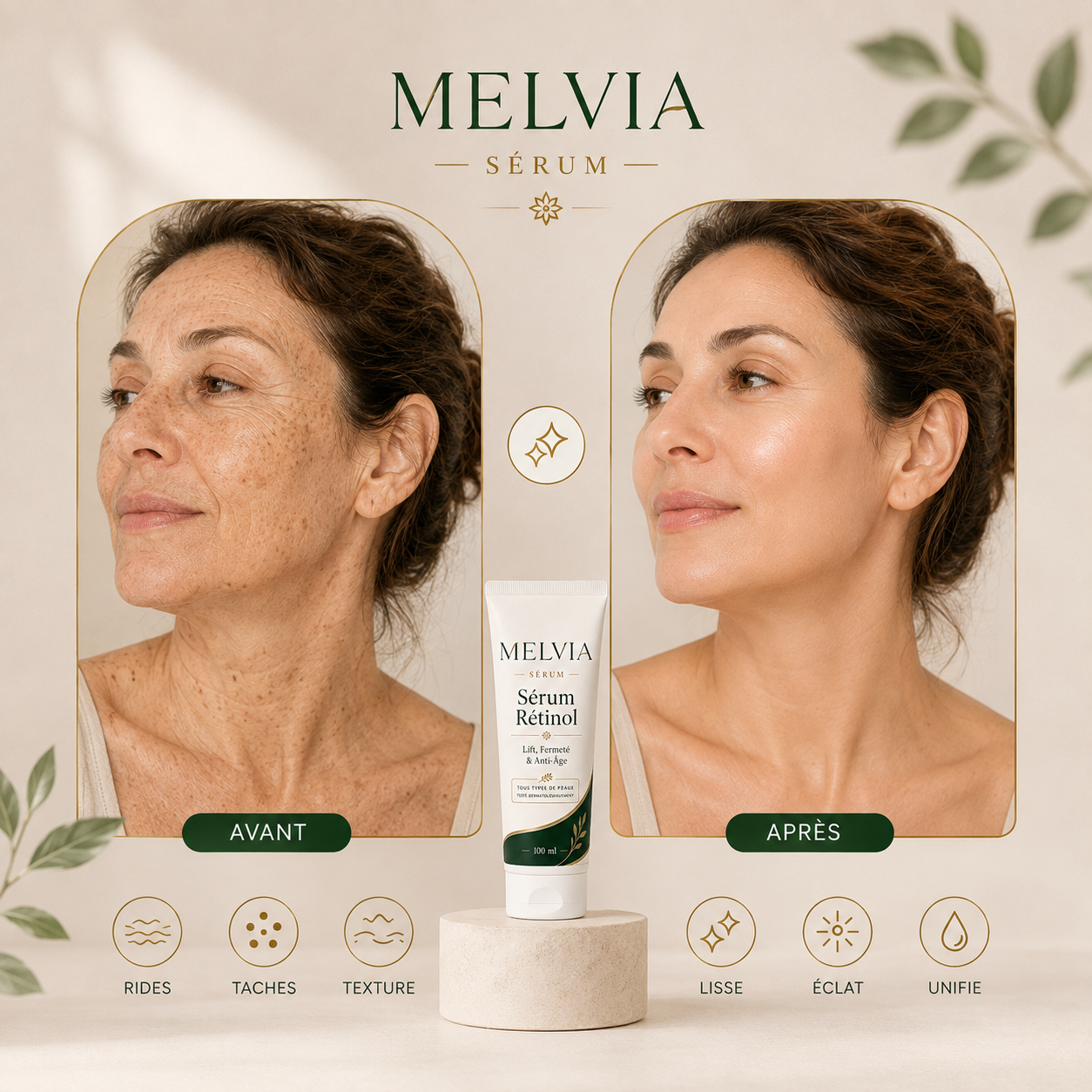 MELVIA™ | Votre Rituel Anti-Âge du Soir