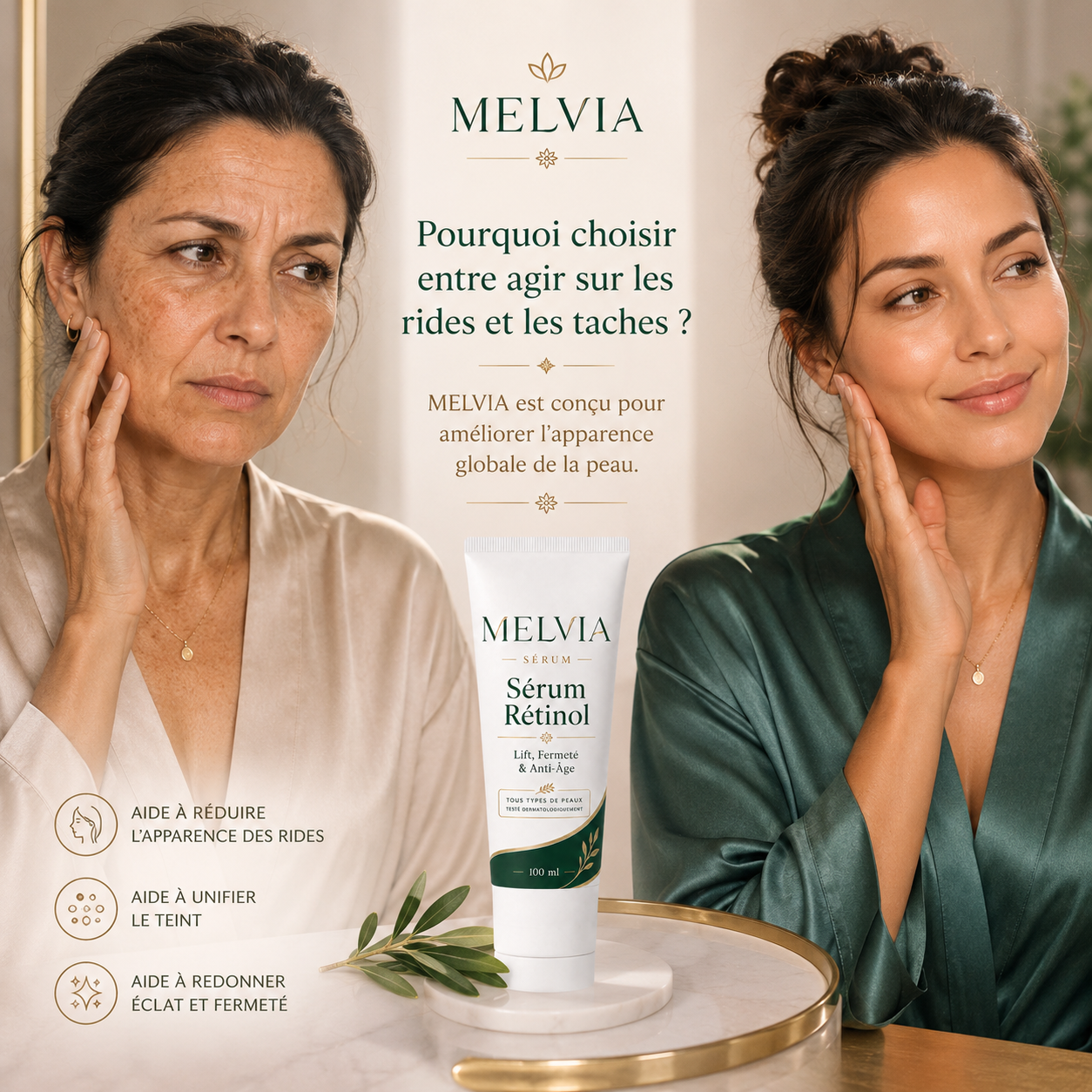 MELVIA™ | Votre Rituel Anti-Âge du Soir