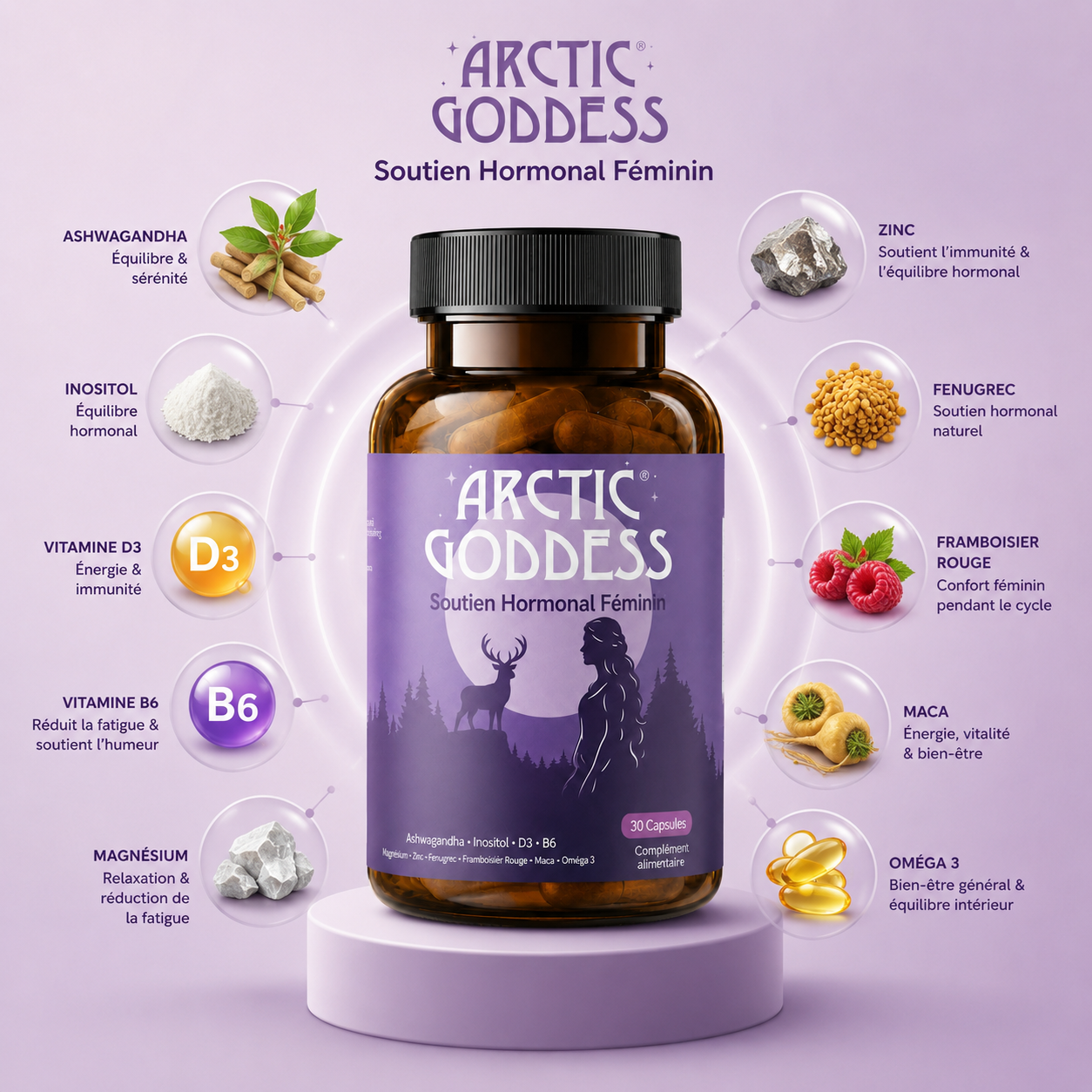 ARCTIC™ | Équilibre Hormonal, Énergie & Bien-Être Féminin