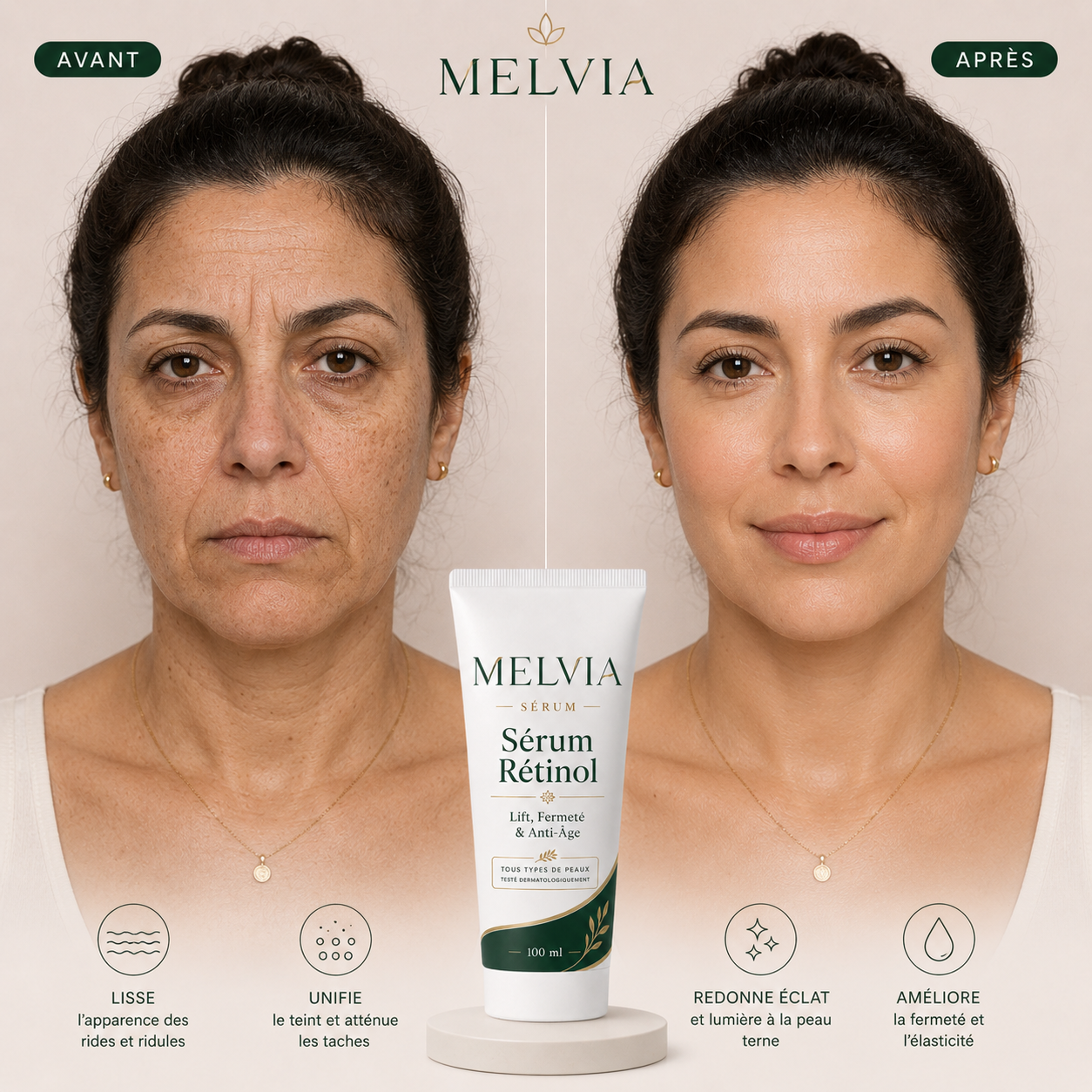 MELVIA™ | Votre Rituel Anti-Âge du Soir