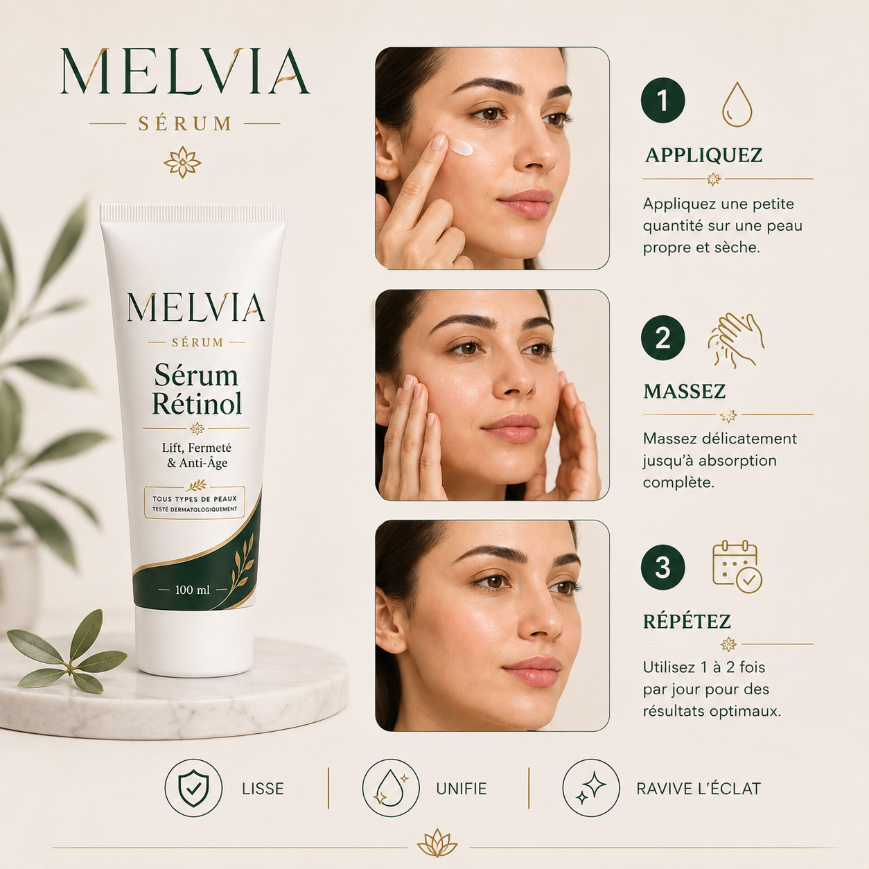 MELVIA™ | Votre Rituel Anti-Âge du Soir